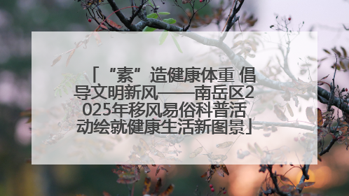 “素”造健康体重 倡导文明新风——南岳区2025年移风易俗科普活动绘就健康生活新图景