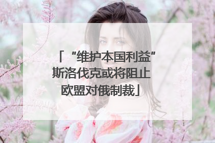“维护本国利益” 斯洛伐克或将阻止欧盟对俄制裁