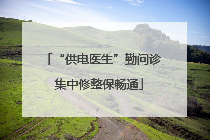 “供电医生”勤问诊 集中修整保畅通