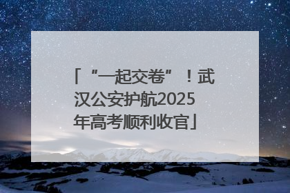 “一起交卷”！武汉公安护航2025年高考顺利收官