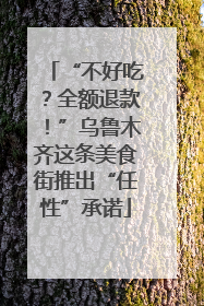 “不好吃？全额退款！”乌鲁木齐这条美食街推出“任性”承诺