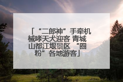 “二郎神”手牵机械哮天犬迎客 青城山都江堰景区 “圈粉”各地游客