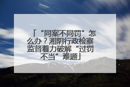 “同案不同罚”怎么办？湘阴行政检察监督着力破解“过罚不当”难题