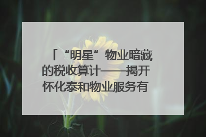 “明星”物业暗藏的税收算计——揭开怀化泰和物业服务有限公司隐匿未开票收入偷税真相