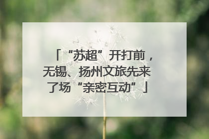 “苏超”开打前，无锡、扬州文旅先来了场“亲密互动”