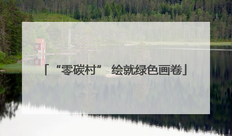 “零碳村” 绘就绿色画卷