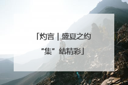 灼言｜盛夏之约 “集”结精彩