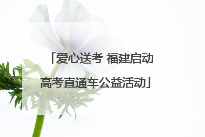 爱心送考 福建启动高考直通车公益活动