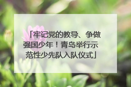 牢记党的教导、争做强国少年！青岛举行示范性少先队入队仪式
