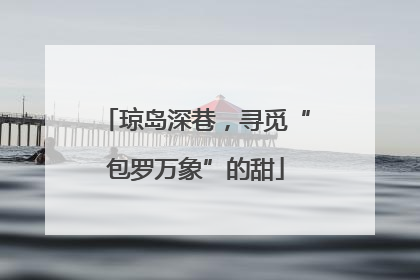 琼岛深巷，寻觅“包罗万象”的甜
