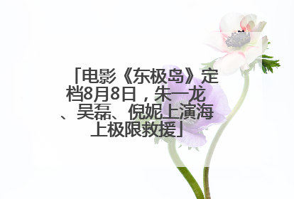 电影《东极岛》定档8月8日，朱一龙、吴磊、倪妮上演海上极限救援
