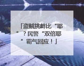 盗贼挑衅比“耶”？民警“双倍耶”霸气回应！