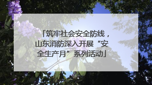 筑牢社会安全防线，山东消防深入开展“安全生产月”系列活动