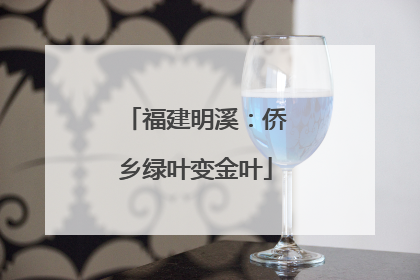 福建明溪：侨乡绿叶变金叶