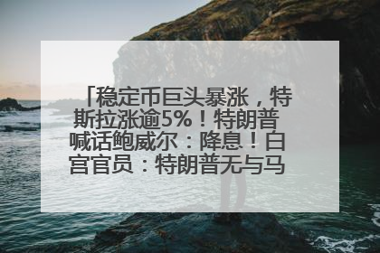 稳定币巨头暴涨，特斯拉涨逾5%！特朗普喊话鲍威尔：降息！白宫官员：特朗普无与马斯克交谈计划，他正考虑卖掉红色特斯拉