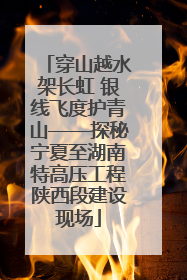 穿山越水架长虹 银线飞度护青山——探秘宁夏至湖南特高压工程陕西段建设现场
