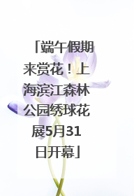端午假期来赏花！上海滨江森林公园绣球花展5月31日开幕