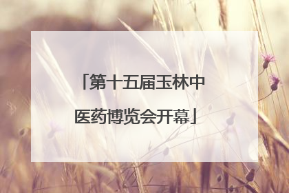 第十五届玉林中医药博览会开幕