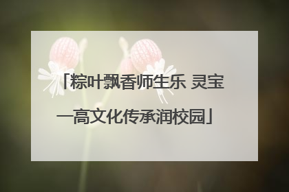 粽叶飘香师生乐 灵宝一高文化传承润校园