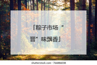粽子市场“晋”味飘香