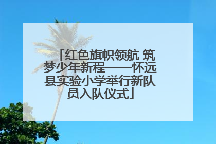 红色旗帜领航 筑梦少年新程——怀远县实验小学举行新队员入队仪式