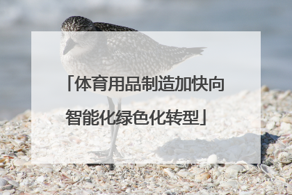 体育用品制造加快向智能化绿色化转型