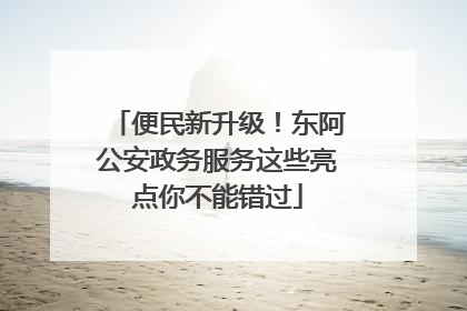 便民新升级！东阿公安政务服务这些亮点你不能错过