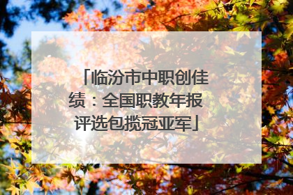 临汾市中职创佳绩：全国职教年报评选包揽冠亚军