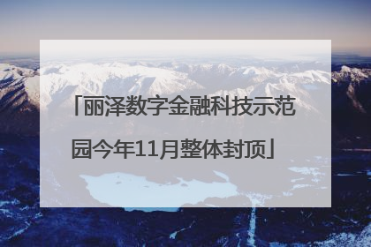 丽泽数字金融科技示范园今年11月整体封顶