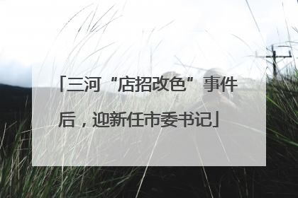 三河“店招改色”事件后，迎新任市委书记