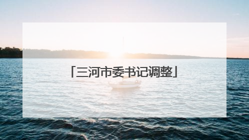 三河市委书记调整