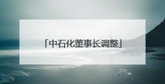 中石化董事长调整