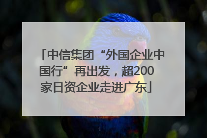 中信集团“外国企业中国行”再出发，超200家日资企业走进广东