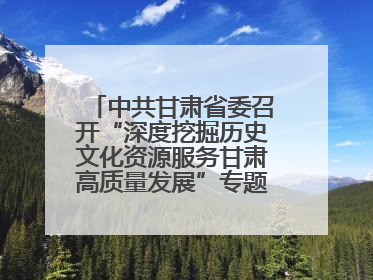 中共甘肃省委召开“深度挖掘历史文化资源服务甘肃高质量发展”专题协商座谈会 胡昌升主持并讲话