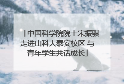中国科学院院士宋振骐走进山科大泰安校区 与青年学生共话成长