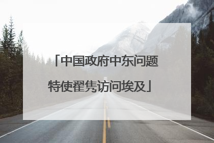 中国政府中东问题特使翟隽访问埃及