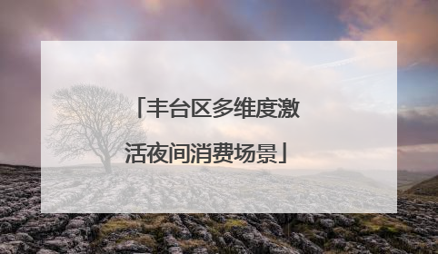 丰台区多维度激活夜间消费场景
