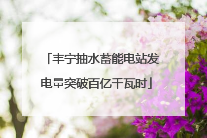 丰宁抽水蓄能电站发电量突破百亿千瓦时