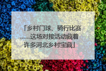 乡村门球、骑行比赛……这场对接活动藏着许多河北乡村宝藏