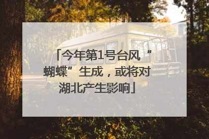 今年第1号台风“蝴蝶”生成，或将对湖北产生影响