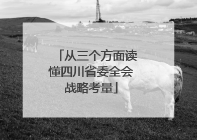 从三个方面读懂四川省委全会战略考量