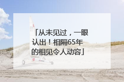 从未见过，一眼认出！相隔65年的相见令人动容