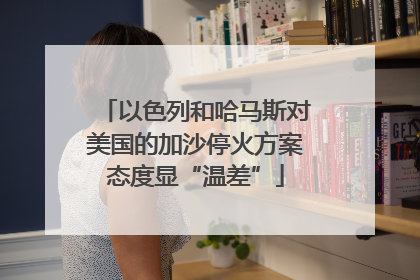 以色列和哈马斯对美国的加沙停火方案态度显“温差”