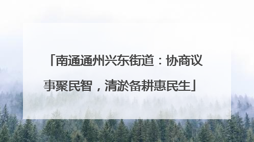 南通通州兴东街道：协商议事聚民智，清淤备耕惠民生