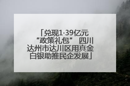兑现1·39亿元“政策礼包” 四川达州市达川区用真金白银助推民企发展
