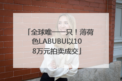 全球唯一一只！薄荷色LABUBU以108万元拍卖成交