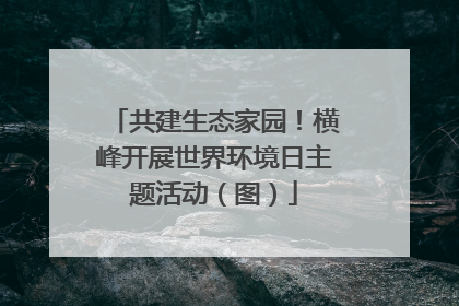 共建生态家园！横峰开展世界环境日主题活动（图）