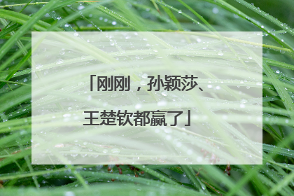 刚刚，孙颖莎、王楚钦都赢了