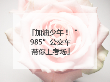 加油少年！“985”公交车带你上考场