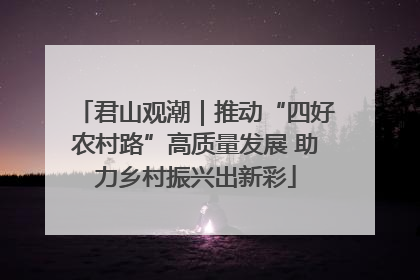 君山观潮｜推动“四好农村路”高质量发展 助力乡村振兴出新彩